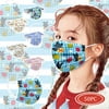 50 Pieces Of Disposable Face Mask for Kids 3-layer Protective Children's Printed Rabbit Masks Elastic Ear Loops