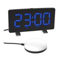 thumbnail image 2 of Reloj con pantalla de escritorio, relojes despertadores con espejo, pantalla de 12/24H, puerto de carga USB, reloj vibrador, luz para negro BLESIY Despertador digital, 2 of 8