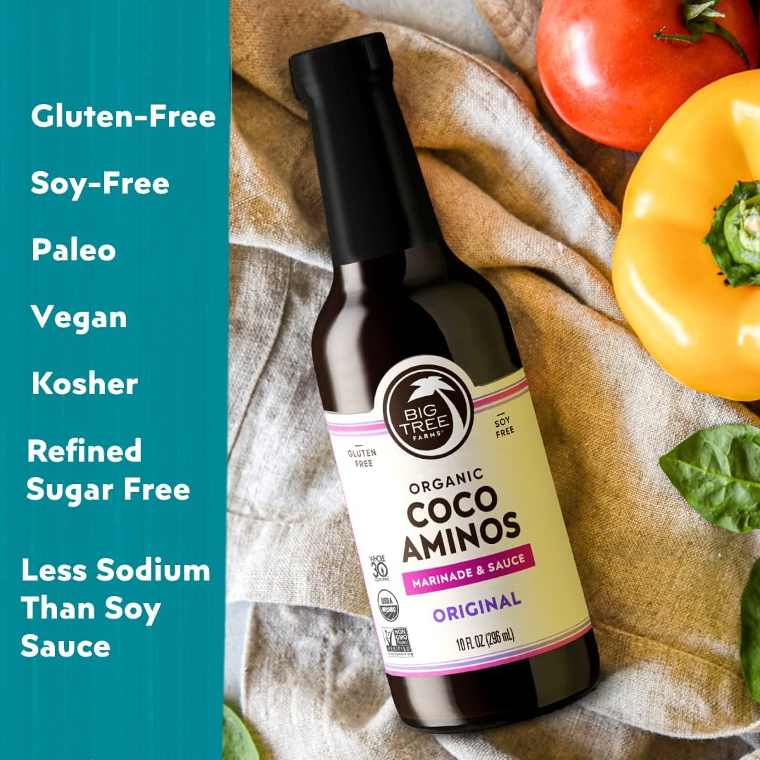 Pack of 12, Big Tree Farms Organic Original Coco Aminos, 10 fl oz
