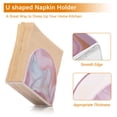 thumbnail image 4 of Pink and Gold Marble Acrylic Napkin Holder Clear Paper Tissue Dispenser Kitchen Dining Room Bathroom Party Hotel, 4 of 8