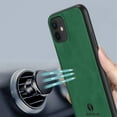 thumbnail image 2 of Nalacover Case for iPhone 11,Slim Luxury Premium PU Leather Non-Slip Grip Shockproof Bumper Anti-Scratch [ with Tempered Glass Screen Protector ] Cases For iPhone 11, Darkgreen, 2 of 8