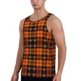 thumbnail image 2 of Logiee Halloween Tartan Plaid Print Men's Workout Tank Top,Quick Dry Workout Tank Top,Gym Muscle Tee,Fitness Bodybuilding Sleeveless T Shirt-Large, 2 of 7