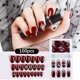 thumbnail image 2 of Vogacara 1 Juego de uñas sin pegamento de longitud media estilo cuadrado prensa mate en envolturas de cobertura completa suministros de salón kit de Juegos de manicura cuatro Vogacara CE011881-04B, 2 of 6