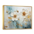 thumbnail image 2 of Designart "White Yellow botanic particles" Abstract Botanicals Floater Framed Canvas Art Print, 2 of 7