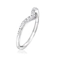 thumbnail image 2 of Pure Collection by Ross-Simons 0.15 ct. t.w. Diamond Chevron Ring in Sterling Silver, Women's, Adult, 2 of 6