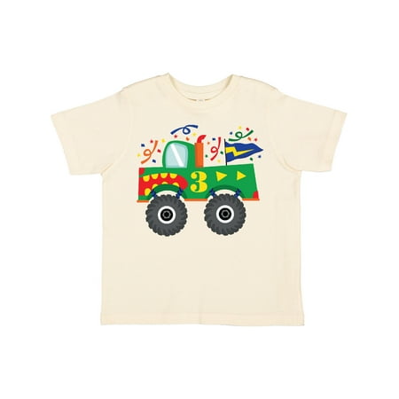 

Inktastic 3rd Birthday Monster Truck Gift Toddler Boy Girl T-Shirt