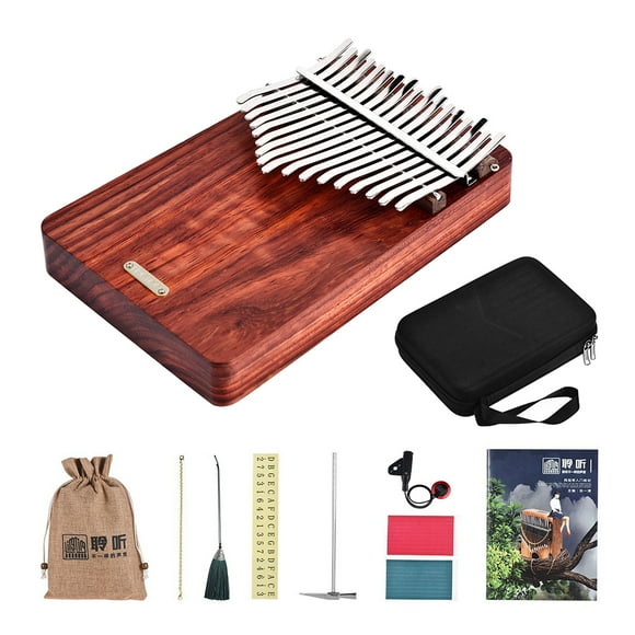 Thumb Piano,Stickers Hammer Carry Decoration Mbira Sanza Padauk Matetial With K17a 17-key Portable Thumb Book Stickers Piano Mbira Hammer Pickup Piano With Sanza Padauk 17 Key Pickup Chain