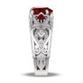 thumbnail image 4 of K-KED Elegant 925 Silver Filled Ring Women Cubic Zircon Wedding Delicate Jewelry Size 5-11-Heart-9, 4 of 6