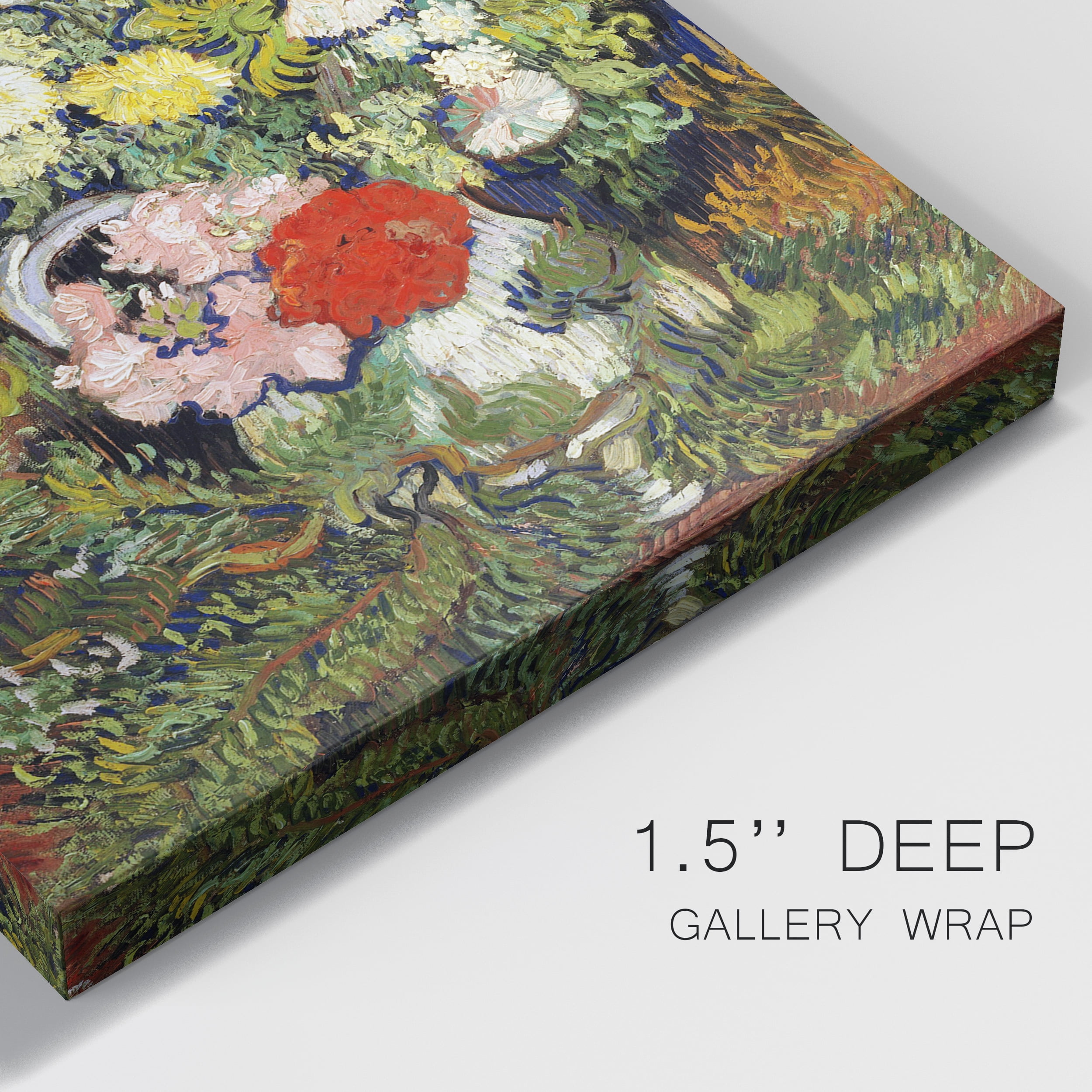 Bouquet of Flowers in a Vase Premium Gallery Wrapped Canvas - Ready to Hang - 8 x 12