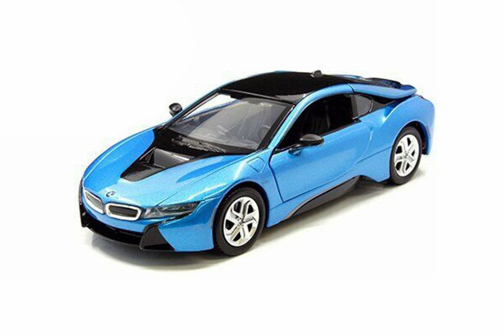 Blue 1:24 Scale BMW i8 Supercar Diecast Model Car Collection Boys 