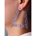 thumbnail image 2 of ORUYROP Boucles d'Oreilles en Bambou en Forme de U pour Femmes Boucles d'Oreilles en Résine Acrylique Colorées Grandes Boucles d'Oreilles Exagérées Bijoux en Bambou, 2 of 7