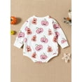 thumbnail image 4 of Baby Halloween Romper 6M 12M 18M 24M Long Sleeve Round Neck Cartoon Pumpkin Print Bodysuit Newborn Clothes, 4 of 10