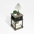 thumbnail image 4 of Furinno Turn-N-Tube 3-Tier End Table with Storage Bin, Grey Oak/Black/Black, 4 of 5