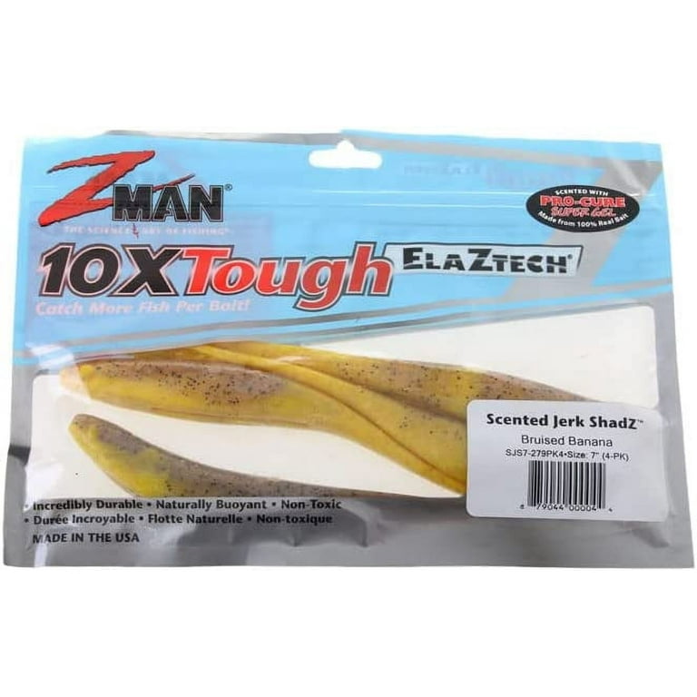 Z-Man Scented Jerk ShadZ 7 inch Soft Plastic Jerkbait 4 pack 