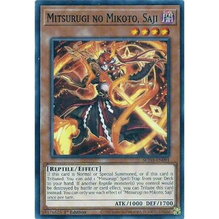 YuGiOh Supreme Darkness Common Mitsurugi no Mikoto, Saji SUDA-EN091