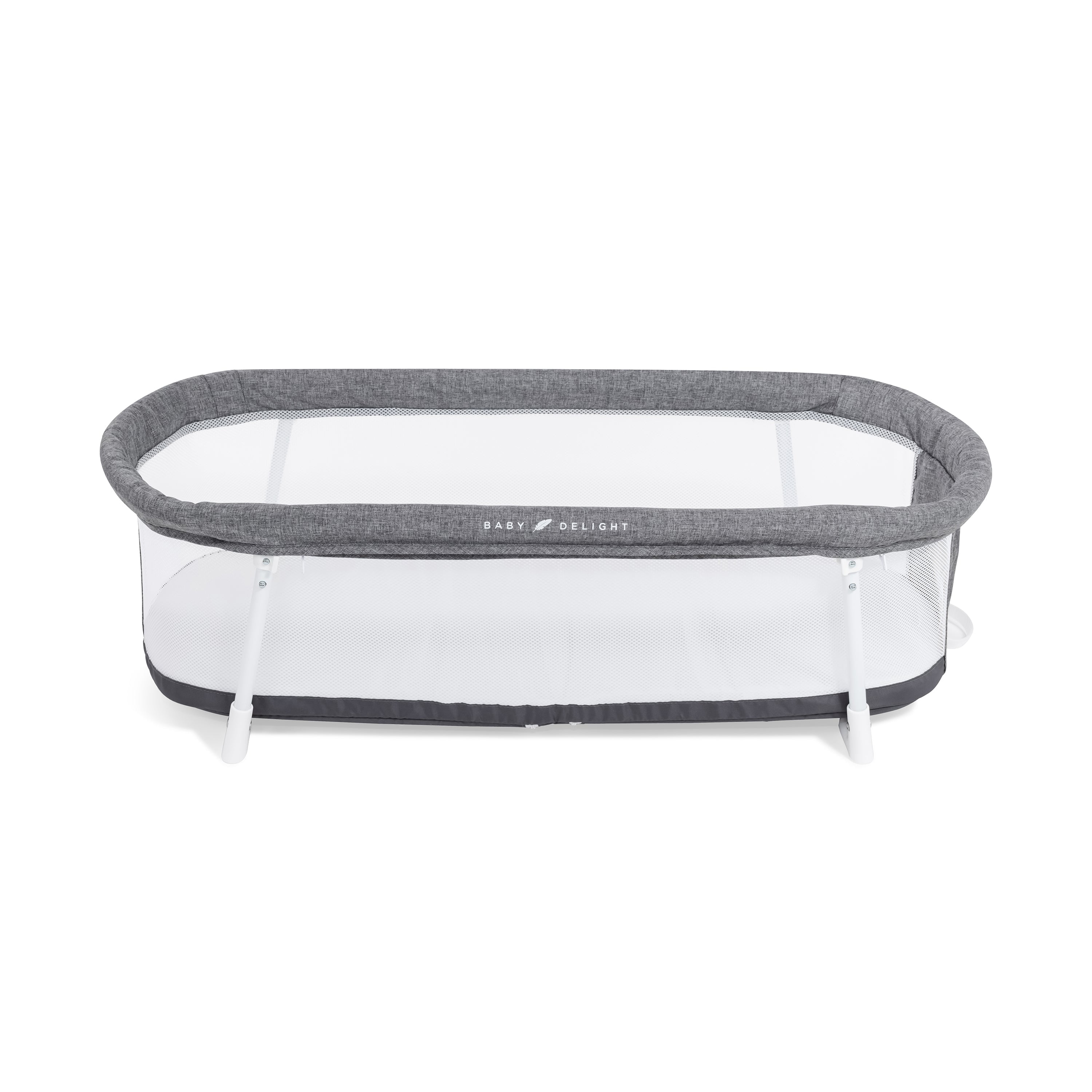 Baby Delight Snuggle Nest Portable Infant Bassinet - Charcoal Tweed