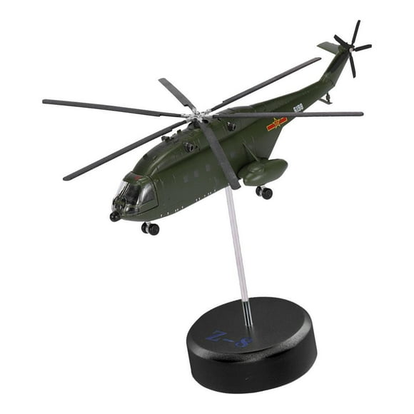 Helicóptero a escala 1/144 fundido a presión con soporte extraíble, avión de colección de juguetes para estante, mesa de escritorio, juguete de