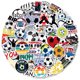 thumbnail image 1 of Paquete de pegatinas de fútbol de vinilo impermeables, 50 unidades, 1 of 2