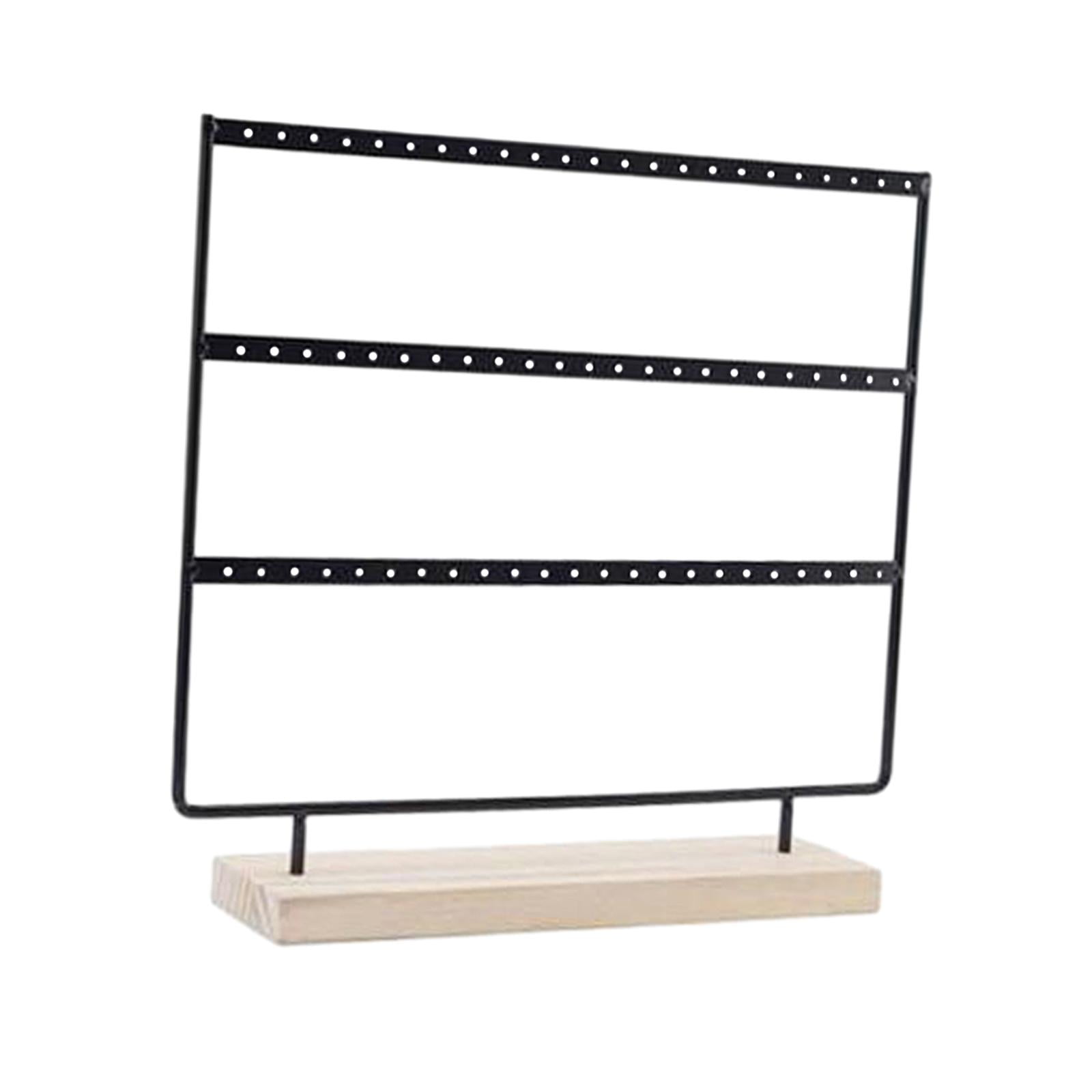 Segolike Earring Organizer Jewelry Display Stand 3 Tiers Hanging Earring Holder Jewelry Holder for Stores Selling Tabletop Home Vanity black