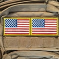 thumbnail image 5 of Anley Tactical USA Flag Embroidered Patches (2 Pack) - 2"x 3" American US Flag Military Uniform Sew On Emblem Patch - Loop & Hook Fasteners Attach to Tactical Hats, Garment & Gears, 5 of 7