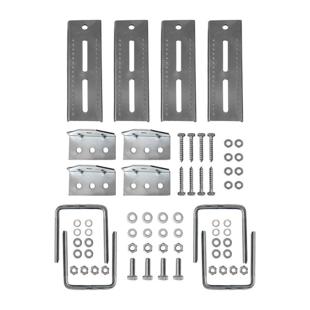Kit de 4 soportes giratorios para litera de 8" con herrajes, instalación sencilla, piezas de repuesto, accesorio universal, pernos en U cuadrados