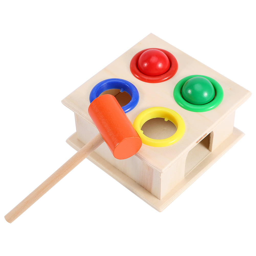 Wooden Ball Hammer Box Case Early Learning Educational Developmental Toy a!AL