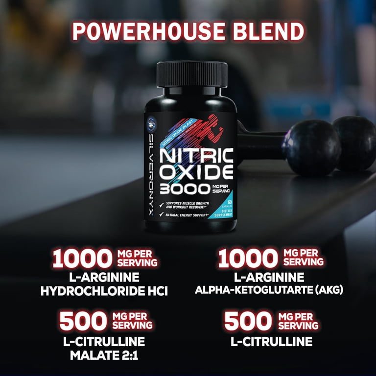Silveronyx Nitric Oxide Booster, 3000mg, Extra Strength, L