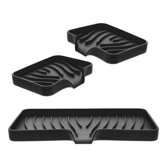 PAMINGONO Sponge Holders for Kitchen Sink 3Pcs with Self-draining Structure