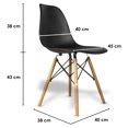 thumbnail image 3 of Set De 4 Sillas Eames Modernas Color Negro Original de Bellair, 3 of 7