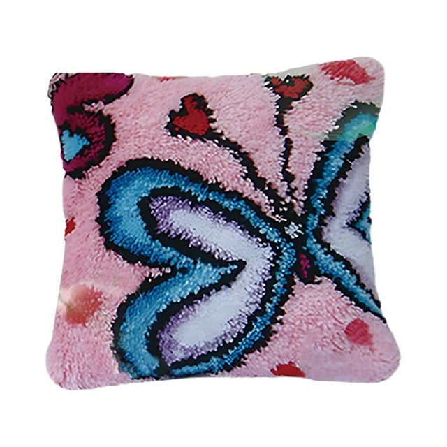 Transemion Creativity DIY Accessories Embroidery Pillow Kits Hypoallergenic Fabric Gift Type2 1Set