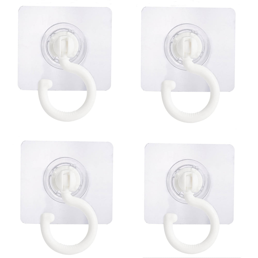 3PCS Rotation Hooks Nail Free Traceless Clothes Hangers Towel Robe Hangers for