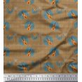 thumbnail image 1 of Soimoi Velvet Fabric Notes & Guitar Musical Instrument Printed Craft Fabric by the Yard 58 Inch Wide, 1 of 5
