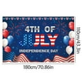 thumbnail image 1 of Independence Day Gnome Banner Decorative Background Cloth Outdoor Party Flag 180 cm x 110 cm Polyester with Copper Grommets, 1 of 2