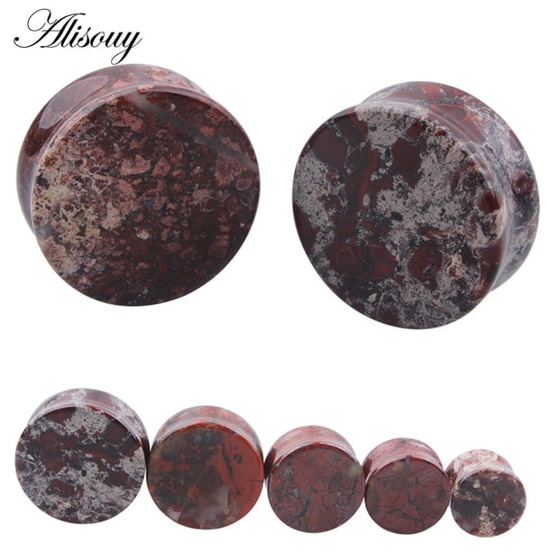 1 unidad de tapones para los oídos de piedra, calibres, pendientes para mujeres y hombres, tapón para los oídos, túnel de carne, Piercing expansor, expansor de oreja, Piercing para el cuerpo, joyería Tan Jianjun unisex