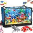 thumbnail image 1 of 725pcs Fish Tank Building Blocks  Lighting Aquarium  Including Ocean Jellyfish  Crab  Fish  Animal Building Toys, 1 of 6