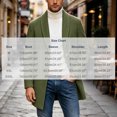 thumbnail image 3 of Yertdoel Pea Coats for Men Solid Lapel Wool Blend Trench Coat Button Front Mid Length Fashion Warm Outerwear with Pockets, M-3XL, 3 of 8
