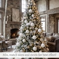 thumbnail image 4 of Sleetly White Christmas Ball Ornaments – 3.15” Shatterproof Glitter Snowball Decorations for Holiday Xmas Tree Decor, 12-Pack, 4 of 10
