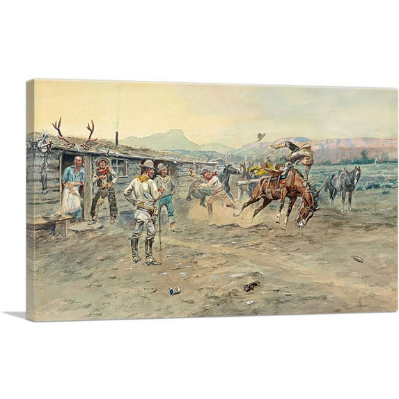 ARTCANVAS The Tenderfoot 1900 Canvas Art Print by Charles Marion Russell - Size: 26" x 18" (1.50" Deep)