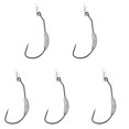 thumbnail image 2 of 10pcs anzuelos de material acero de ancho ancho cargados con ancho de carbono en carbono con Cola Gancho de pesca ponderado, 2 of 6