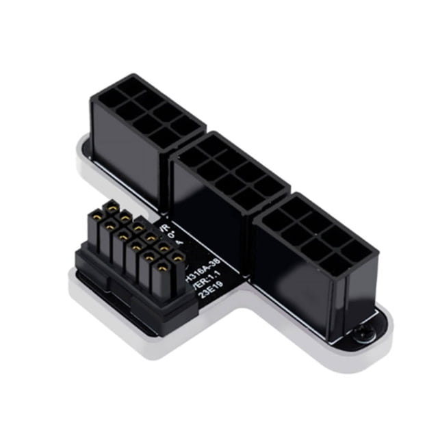 Tarjeta gráfica serie 3X8P a 40 ATX 3.0 12 V HPWR 12+4P 600 W, conector de dirección asistida de 180 grados, color plateado A