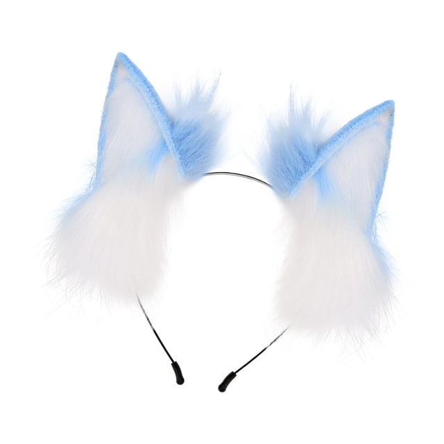 Aro para el Pelo Yinane con Decoración de Orejas Azul para Actuaciones y Disfraces