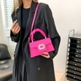 thumbnail image 3 of Bolso de Mano Jumpingount Cuero PU Rosa Roja Correa Extraíble, 3 of 6