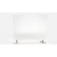 thumbnail image 2 of Ghent's Plastic 24" x 42" Freestanding Frosted Desktop Divider in Frosted White, 2 of 2