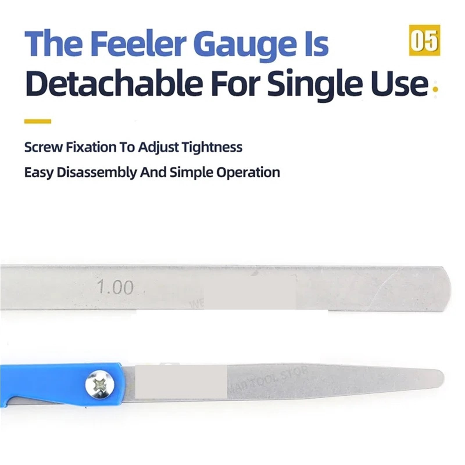 Feeler Gauge Metric Thickness Gauge Set For Measurement Sheet Gauge Blades Valves Foliage Of Valves Gap Gauge Tools ,Easy Identification
