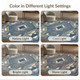 thumbnail image 7 of ODIKA 4'x6' Ultra-Soft Area Rug, Pvc Vintage Bottom Inspired Balanced Blocks Crisp Geometric Splicing None Washable, Bare feet friendly, Silk-Touch for Bedroom Home office, 7 of 7