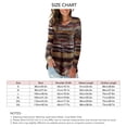 thumbnail image 5 of Camiseta de manga larga con cuello en V para mujer, camisetas holgadas con estampado inferior a la moda para Otoño e Invierno para fiesta, oficina, trabajo informal, 5 of 5