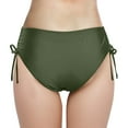 thumbnail image 4 of Sopiago Bikini Bottom for Women Mid Waist Swim Bottoms Full Coverage Bathing Suit Bottom Side Tied Swimsuit Bottoms for Women Green,XS, 4 of 7