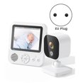 thumbnail image 3 of Monitor de bebé shaofei inalámbrico de 2,8 pulgadas con cámara audio videoteléfono color blanco, 3 of 5