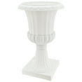 thumbnail image 3 of Arcadia Garden Products 10x17" Deluxe Pedestal Urn Planter, White, Set of 2, 3 of 9