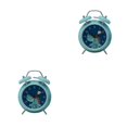 thumbnail image 4 of Yuarrent Reloj despertador silencioso con doble campana luminosa con luz de fondo marco de Metal lámpara de para estudiantes y niños para Type1 NO1, 4 of 6